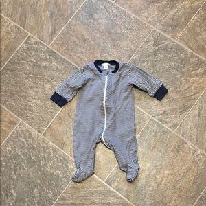 Kissy Kissy Navy Striped Footie